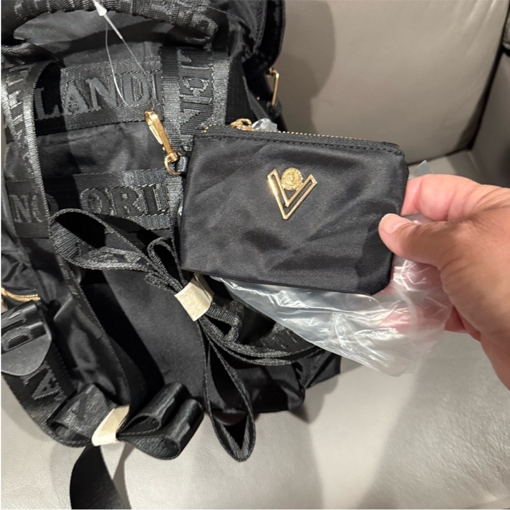 Valentino Orlandi Black Vegan Leather Backpack NWT - Picture 4 of 12
